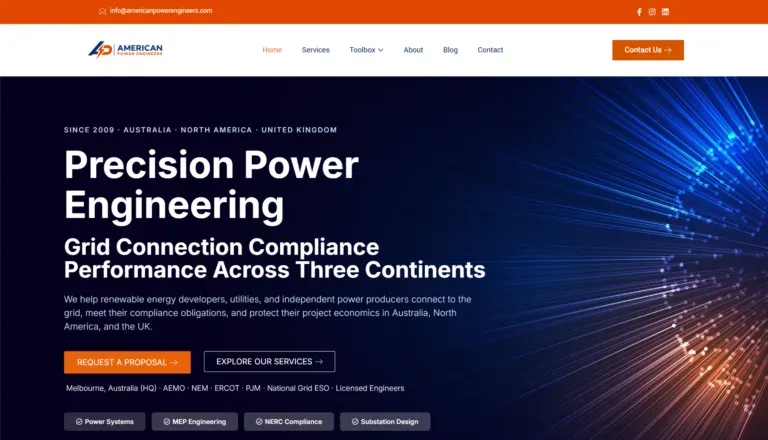 AEC website design example